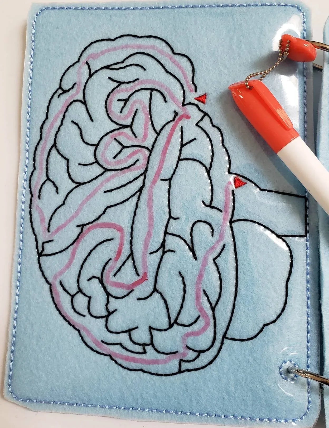 Human Brain puzzle quiet book page - brain maze - learning board - Medical Play Set - human body - busy board education - BIG FRENCHIES