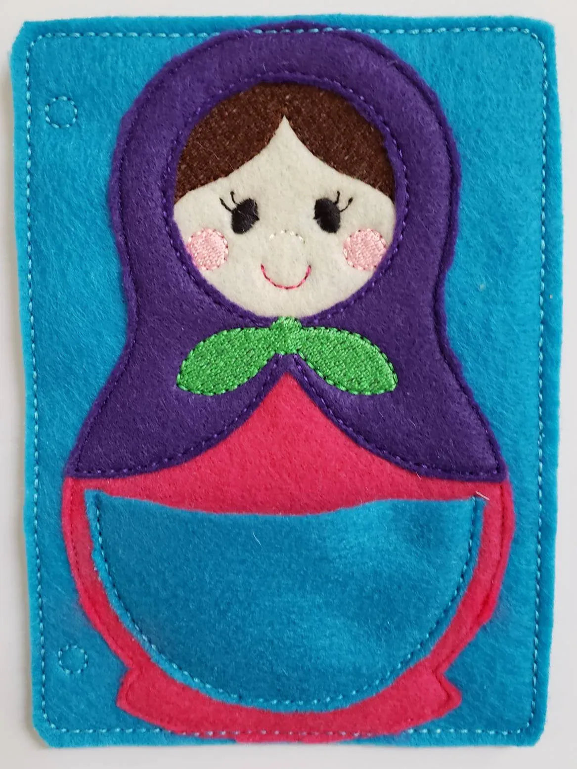 Felt nesting doll quiet book page - toddler quiet book page - stacking dolls - activity page - busy book page - BIG FRENCHIES