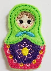 Felt nesting doll quiet book page - toddler quiet book page - stacking dolls - activity page - busy book page - BIG FRENCHIES