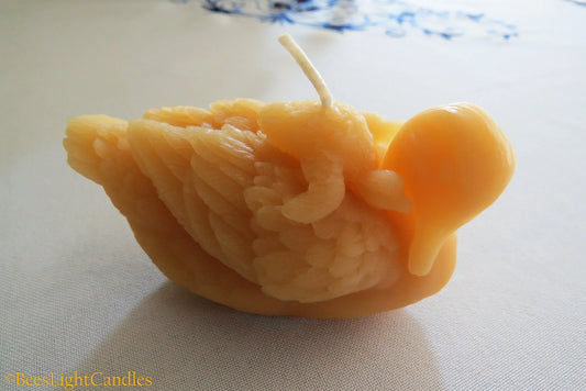 Swan with Baby Beeswax Candle - BIG FRENCHIES