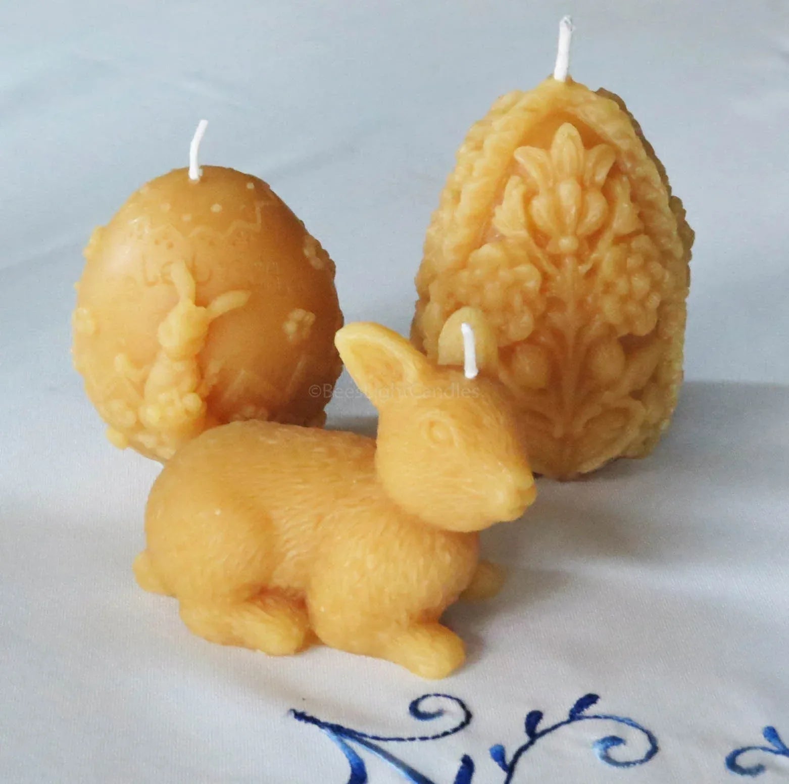Spring Easter Set of Beeswax Candles - BIG FRENCHIES