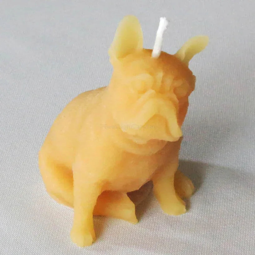 Puppy Dog Beeswax Candle - BIG FRENCHIES