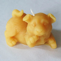 Puppy Dog Giving Paw Beeswax Candle - BIG FRENCHIES