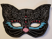 Felt Exotic Cat Mask - Halloween Costume - Birthday Party Favor - magical - non food treat - Fantasy - dress up - pretend play - Parade - BIG FRENCHIES