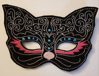 Felt Exotic Cat Mask - Halloween Costume - Birthday Party Favor - magical - non food treat - Fantasy - dress up - pretend play - Parade - BIG FRENCHIES