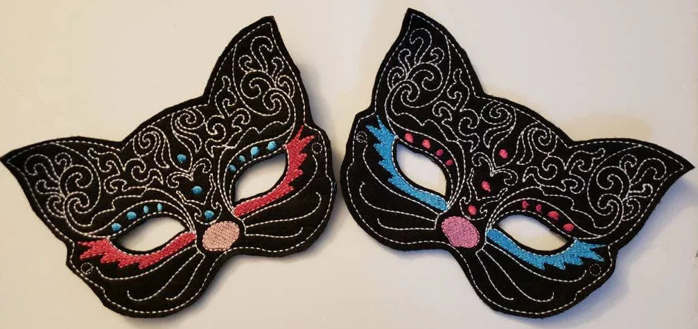 Felt Exotic Cat Mask - Halloween Costume - Birthday Party Favor - magical - non food treat - Fantasy - dress up - pretend play - Parade - BIG FRENCHIES
