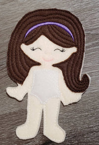 Astronaut girl felt paper doll - doll clothes storage - quiet activity page - busy book page - BIG FRENCHIES