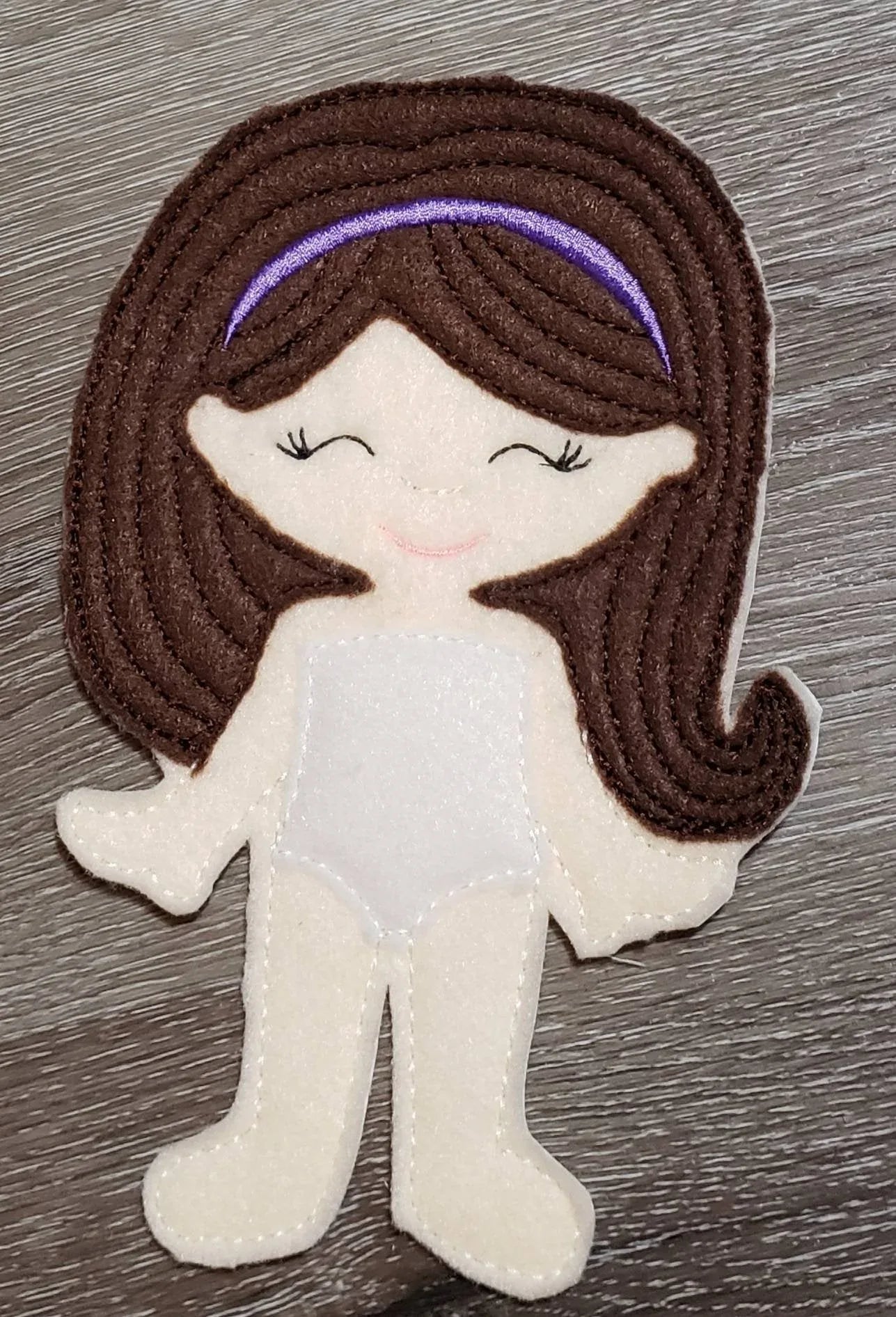 Astronaut girl felt paper doll - doll clothes storage - quiet activity page - busy book page - BIG FRENCHIES
