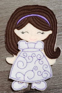 Astronaut girl felt paper doll - doll clothes storage - quiet activity page - busy book page - BIG FRENCHIES