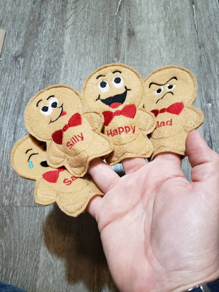 Emotions quiet book page - Feelings finger puppet - busy book - activity book - gift for kids - teaching book - happy - sad - confused - BIG FRENCHIES