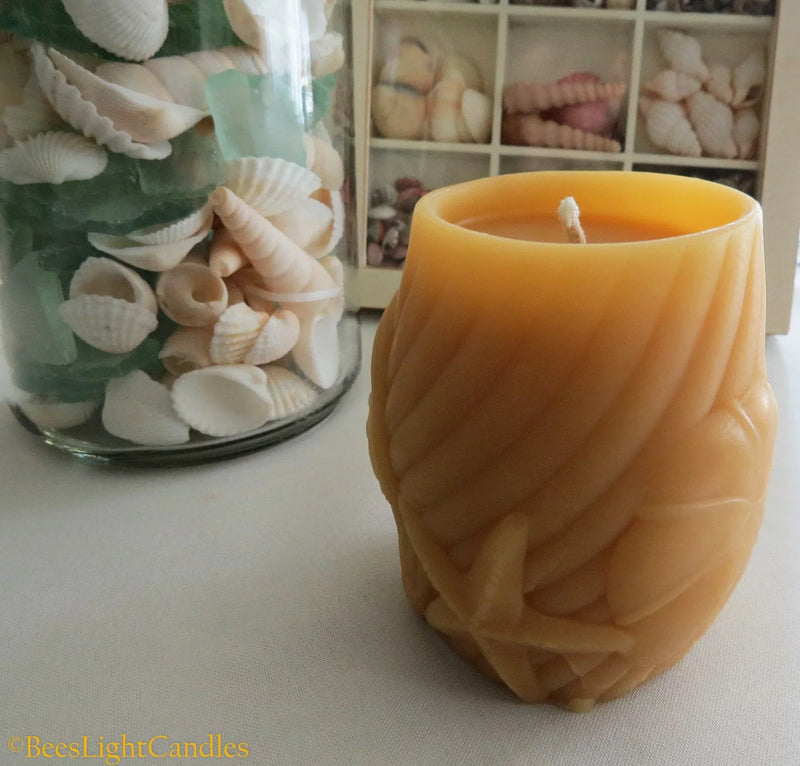Sea Shell Beeswax Candle - BIG FRENCHIES