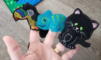 Felt finger puppet animal - Rainforest Animal quiet book page - Gift for kids - habitat - Party Favor - learning toy - animals and biomes - BIG FRENCHIES