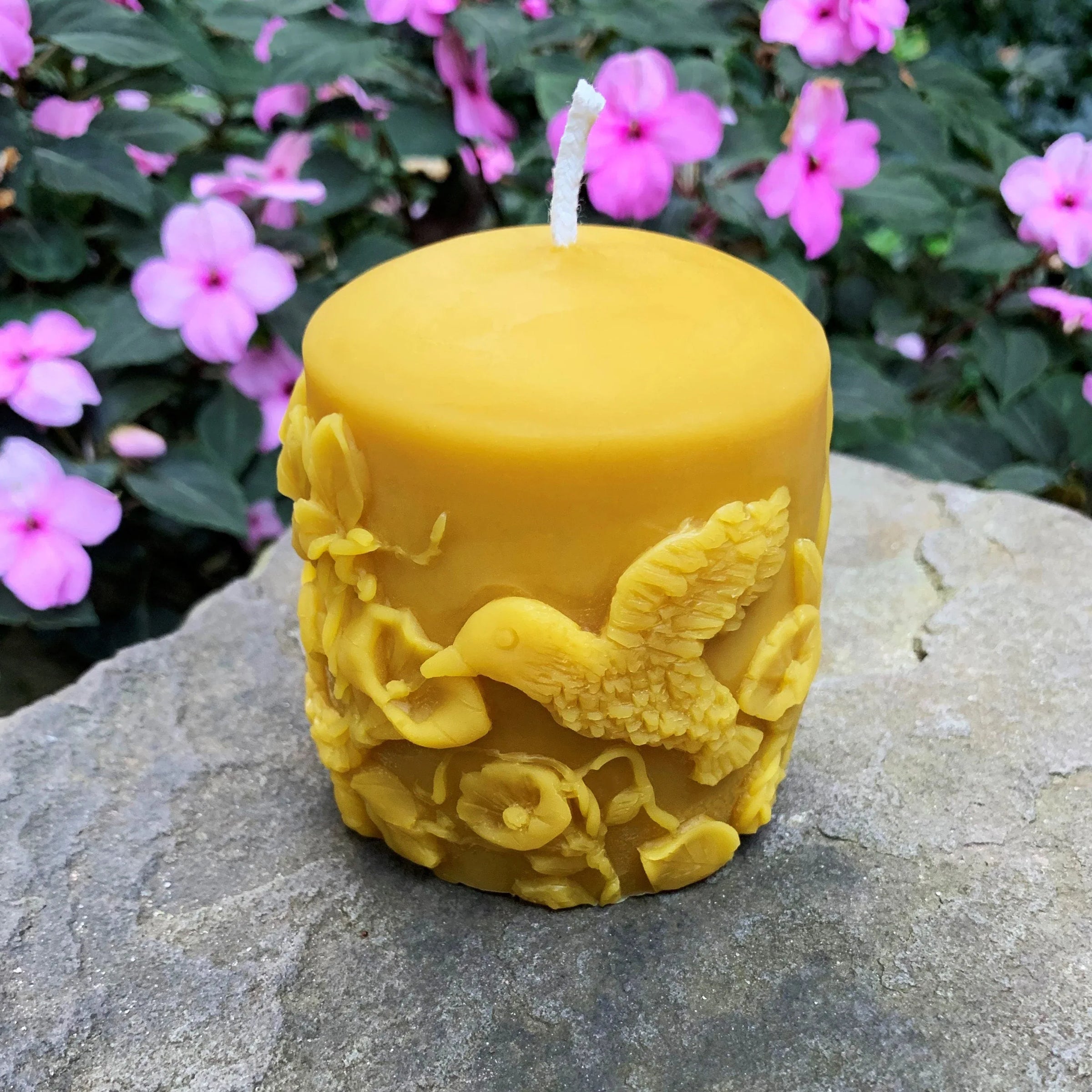 Butterfly | Hummingbird | Flower | Beeswax Pillar Set - BIG FRENCHIES