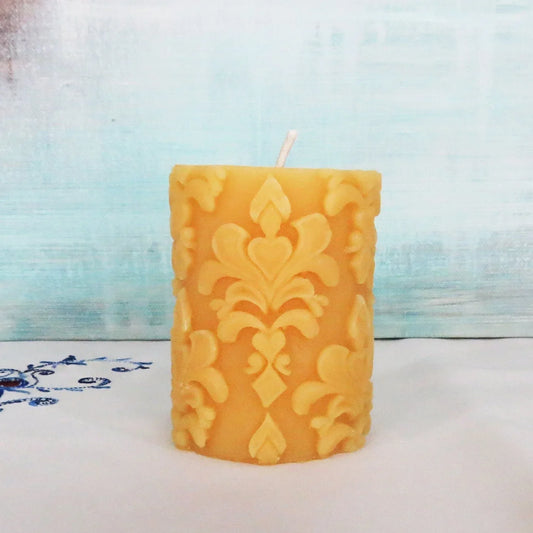 Fleur De Lis Pillar Candle - BIG FRENCHIES
