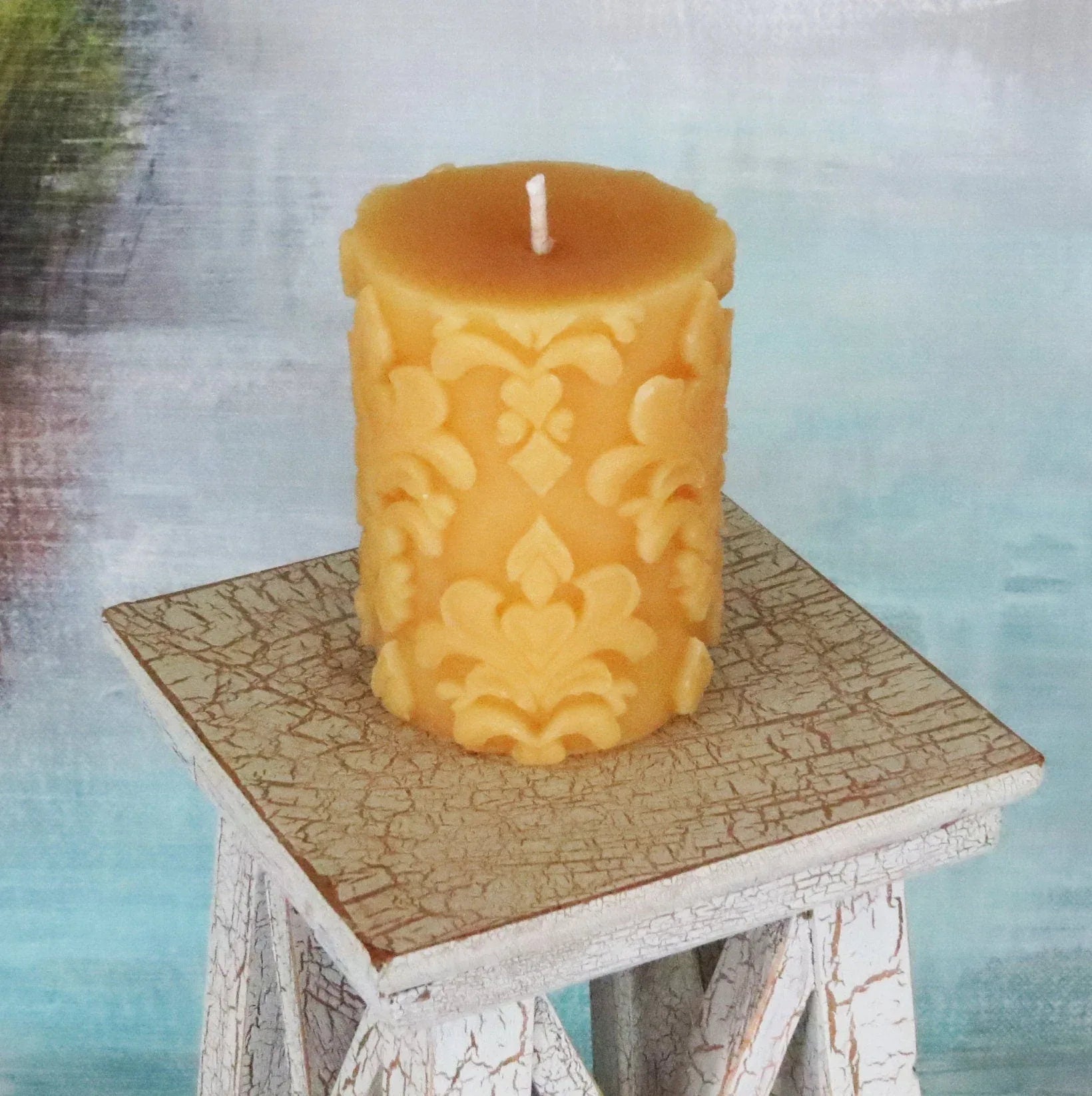 Fleur De Lis Pillar Candle - BIG FRENCHIES