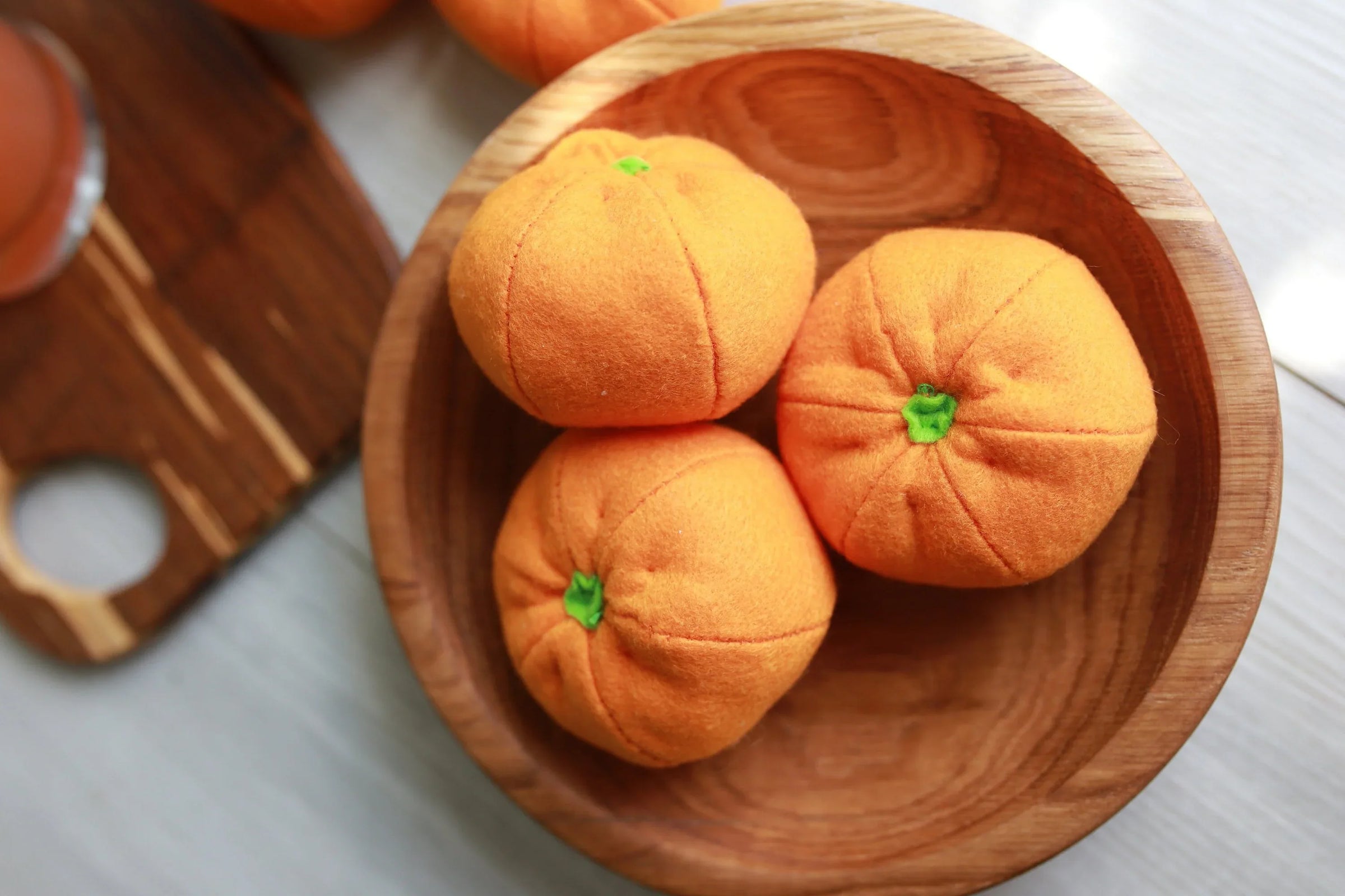 Mandarin / Tangerine orange citrus felt fruit - BIG FRENCHIES