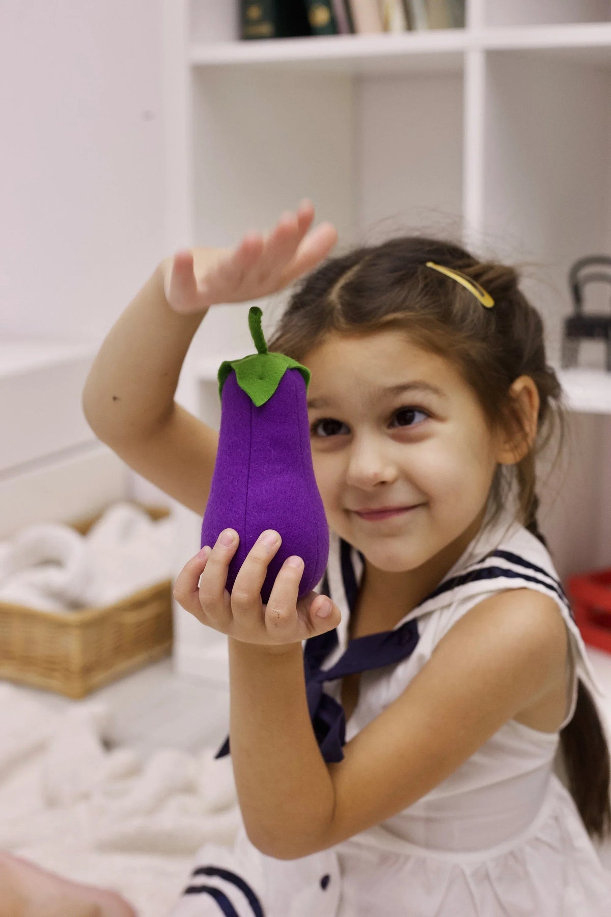 Eggplant felt vegetables - BIG FRENCHIES