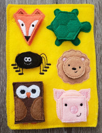 Animal Shapes Quiet Book Page - gift for kids - build your own book - Montessori- sensory book - busy book - activity book - BIG FRENCHIES