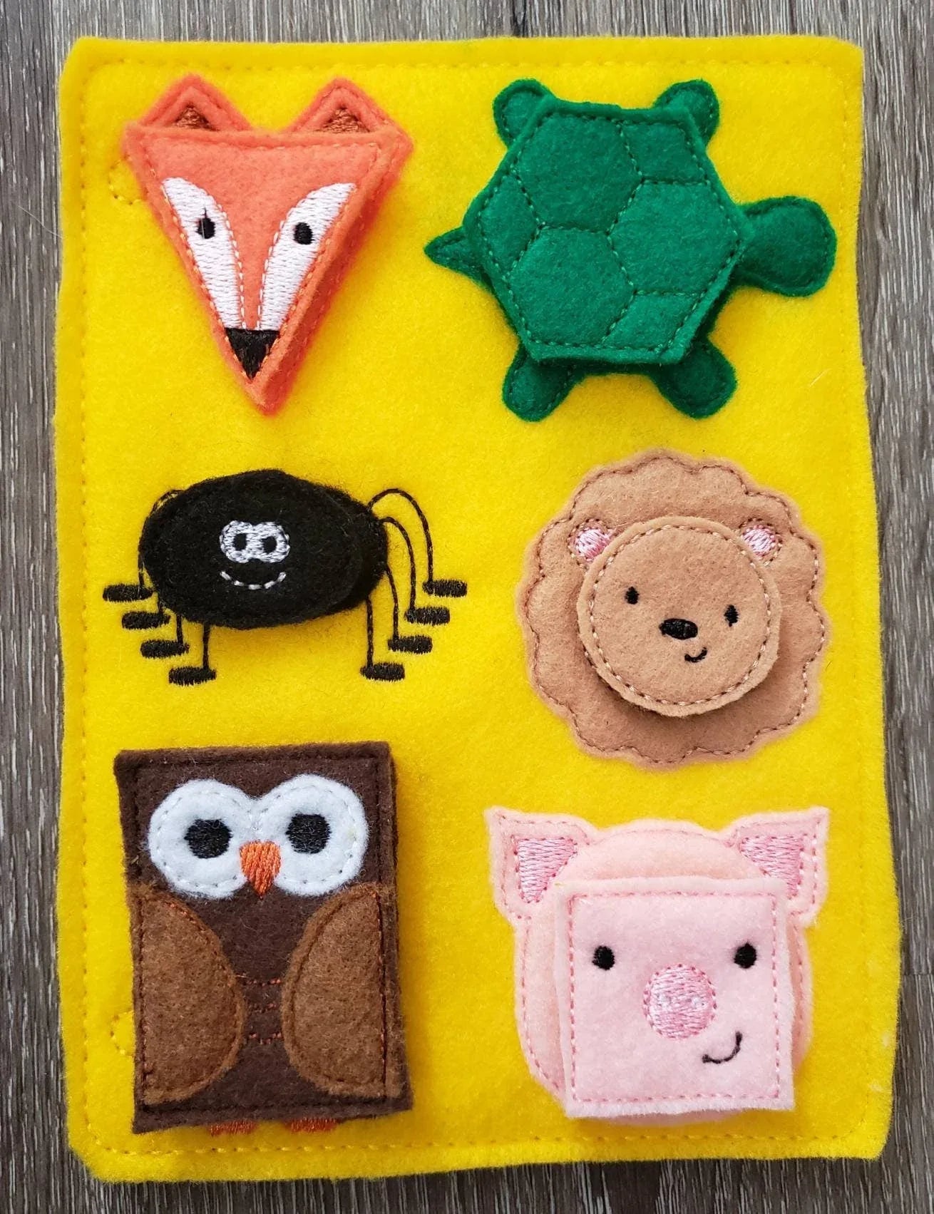 Animal Shapes Quiet Book Page - gift for kids - build your own book - Montessori- sensory book - busy book - activity book - BIG FRENCHIES