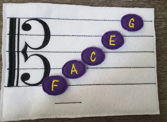 Learn How To Read Music - Quiet game board - music teacher tool- Felt Music Game - Movable Music Notes - alto clef - Music Scale - BIG FRENCHIES