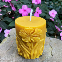 Butterfly | Hummingbird | Flower | Beeswax Pillar Set - BIG FRENCHIES