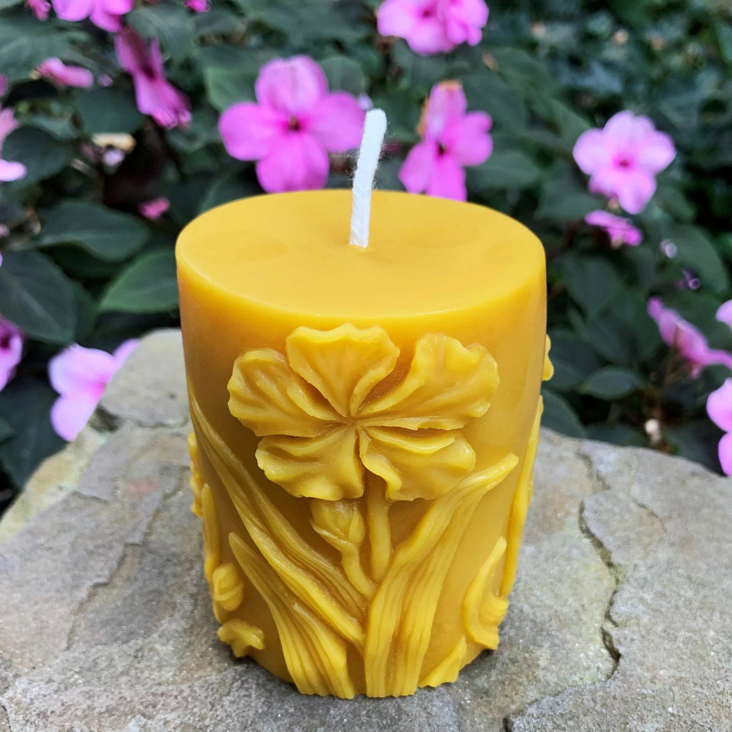 Butterfly | Hummingbird | Flower | Beeswax Pillar Set - BIG FRENCHIES