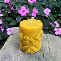 Butterfly | Hummingbird | Flower | Beeswax Pillar Set - BIG FRENCHIES