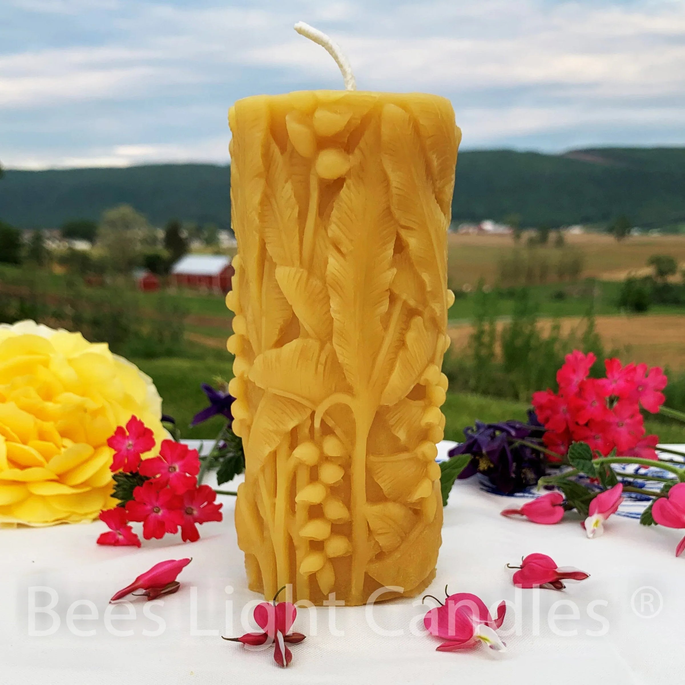 Wild Rainforest Pillar Beeswax Candle - BIG FRENCHIES