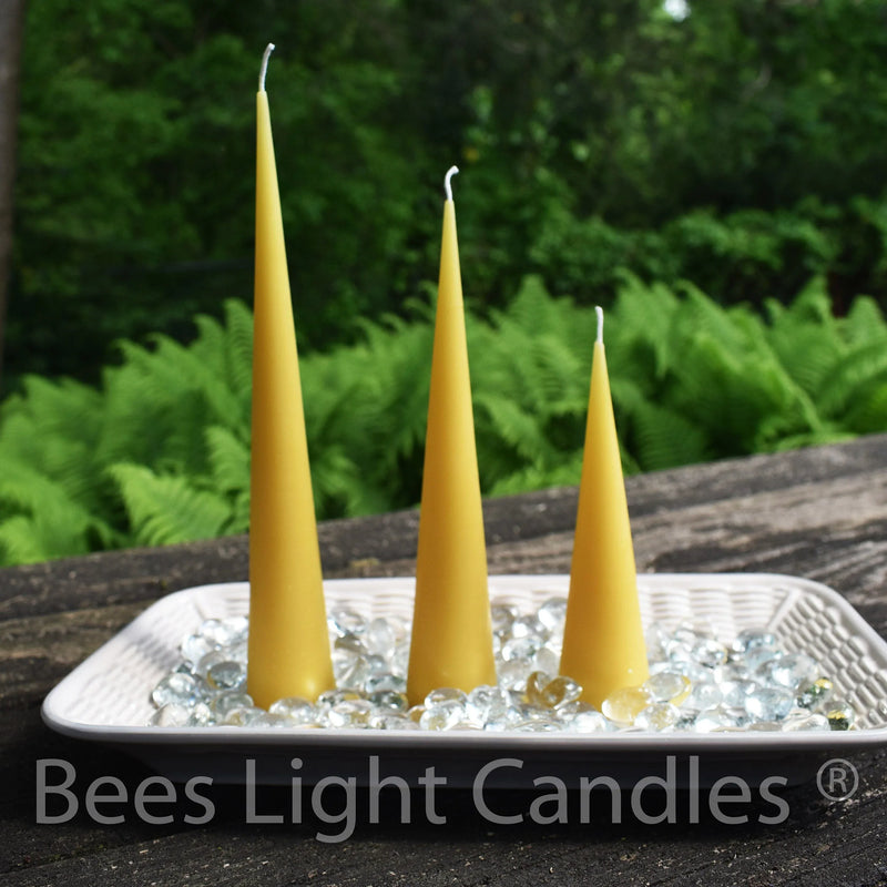 Cone Set of Beeswax Candles - BIG FRENCHIES