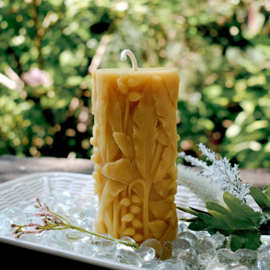 Wild Rainforest Pillar Beeswax Candle - BIG FRENCHIES