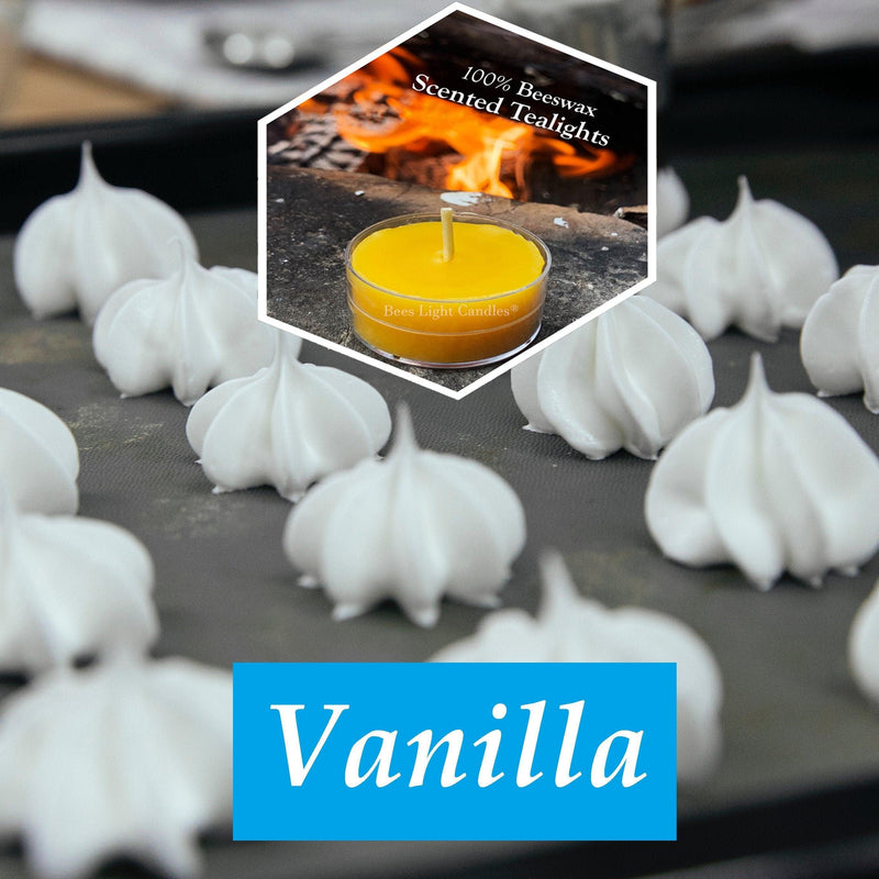 Vanilla Scented Beeswax Tealight Candles - BIG FRENCHIES