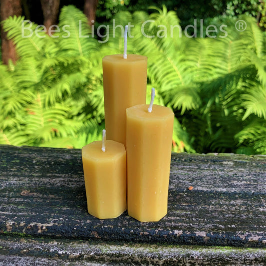 Octagon Beeswax Pillar Candles - BIG FRENCHIES