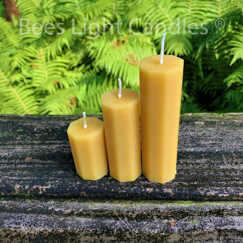 Octagon Beeswax Pillar Candles - BIG FRENCHIES