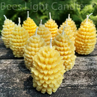 One Dozen Pinecone Beeswax Candles - BIG FRENCHIES