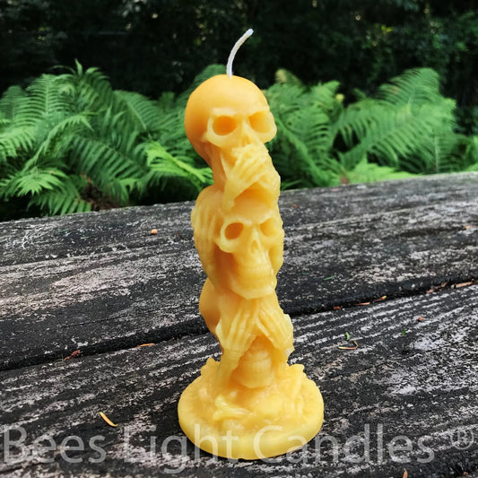 Skull Totem Pole Beeswax Candle - BIG FRENCHIES