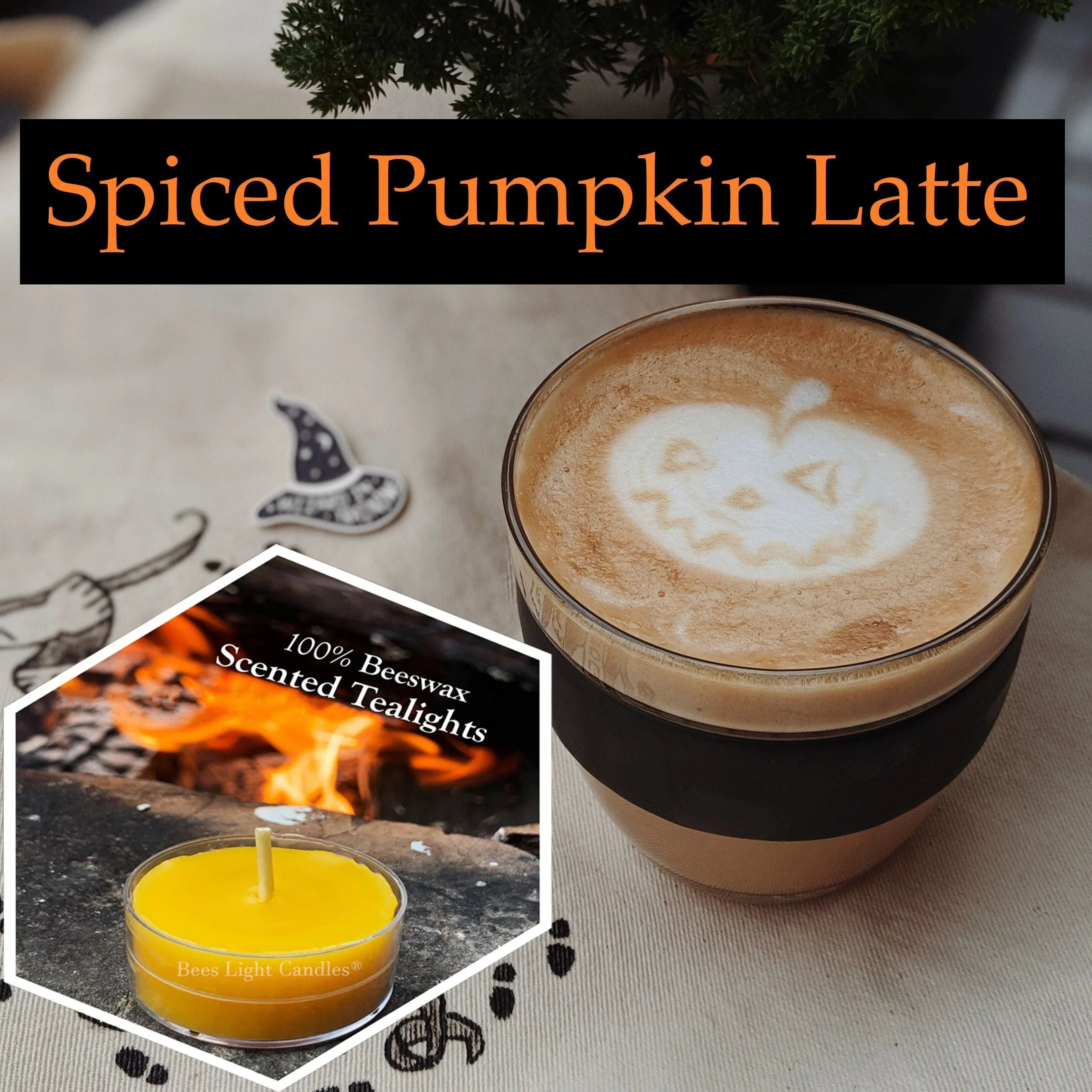 Spiced Pumpkin Latte Scented Beeswax Tealight Candles - BIG FRENCHIES