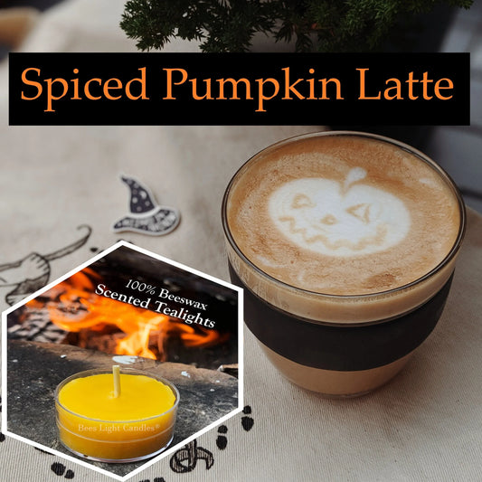 Spiced Pumpkin Latte Scented Beeswax Tealight Candles - BIG FRENCHIES