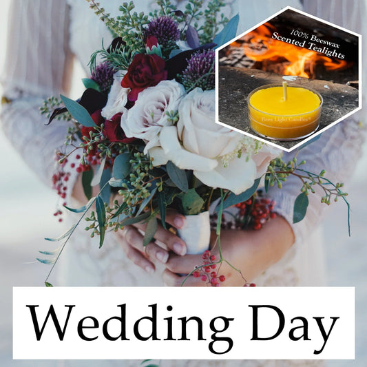Wedding Day Scented Beeswax Tealight Candles - BIG FRENCHIES