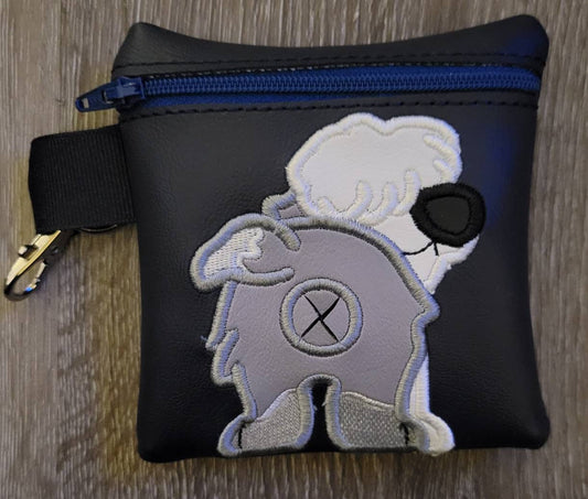 English Sheep Dog Poop Bag Pouch - gift for dog lover - Zippered poop bag holder- Gift for Dog Walker - veterinarian - dog groomer - BIG FRENCHIES