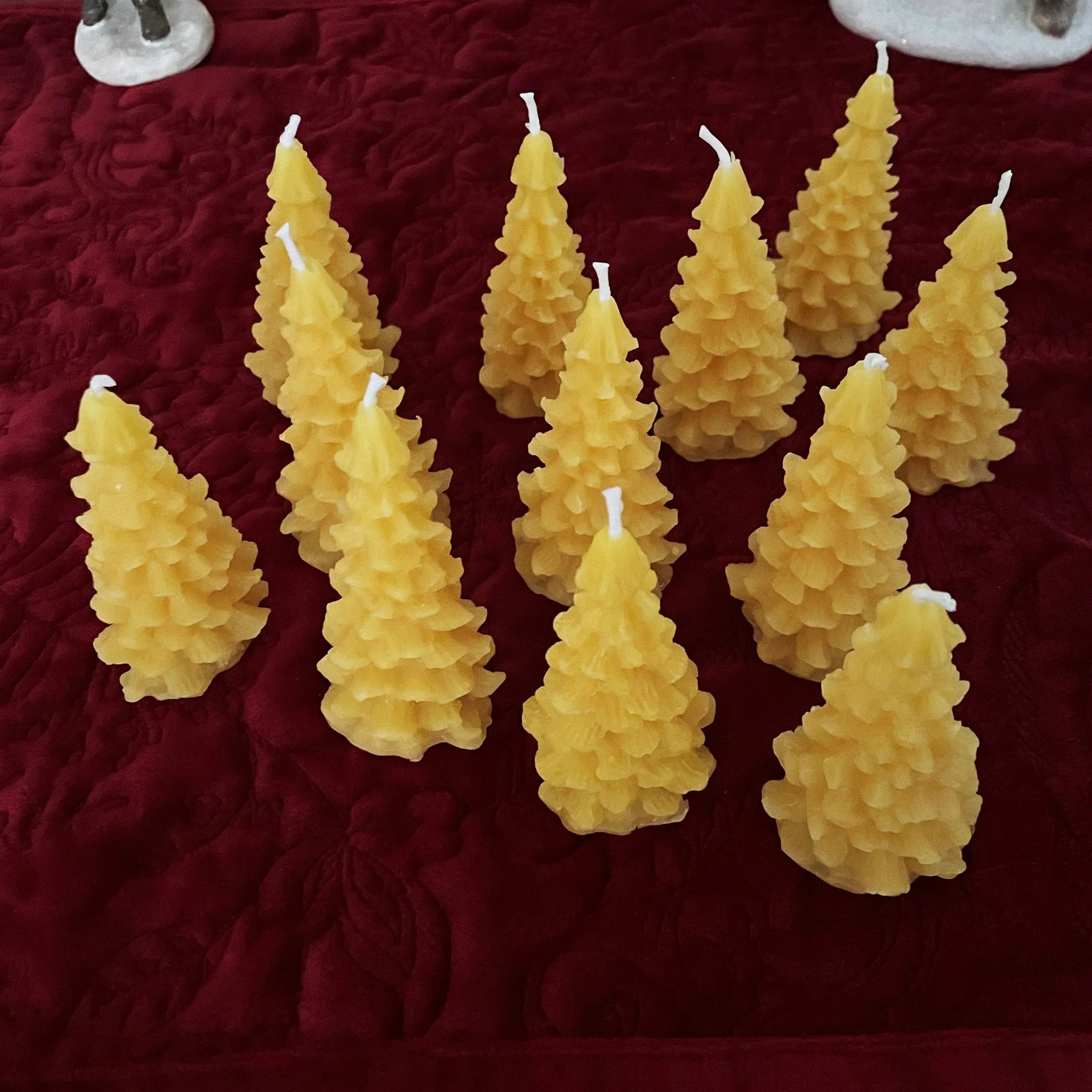 Teddy Bear Christmas Tree Beeswax Candles - BIG FRENCHIES