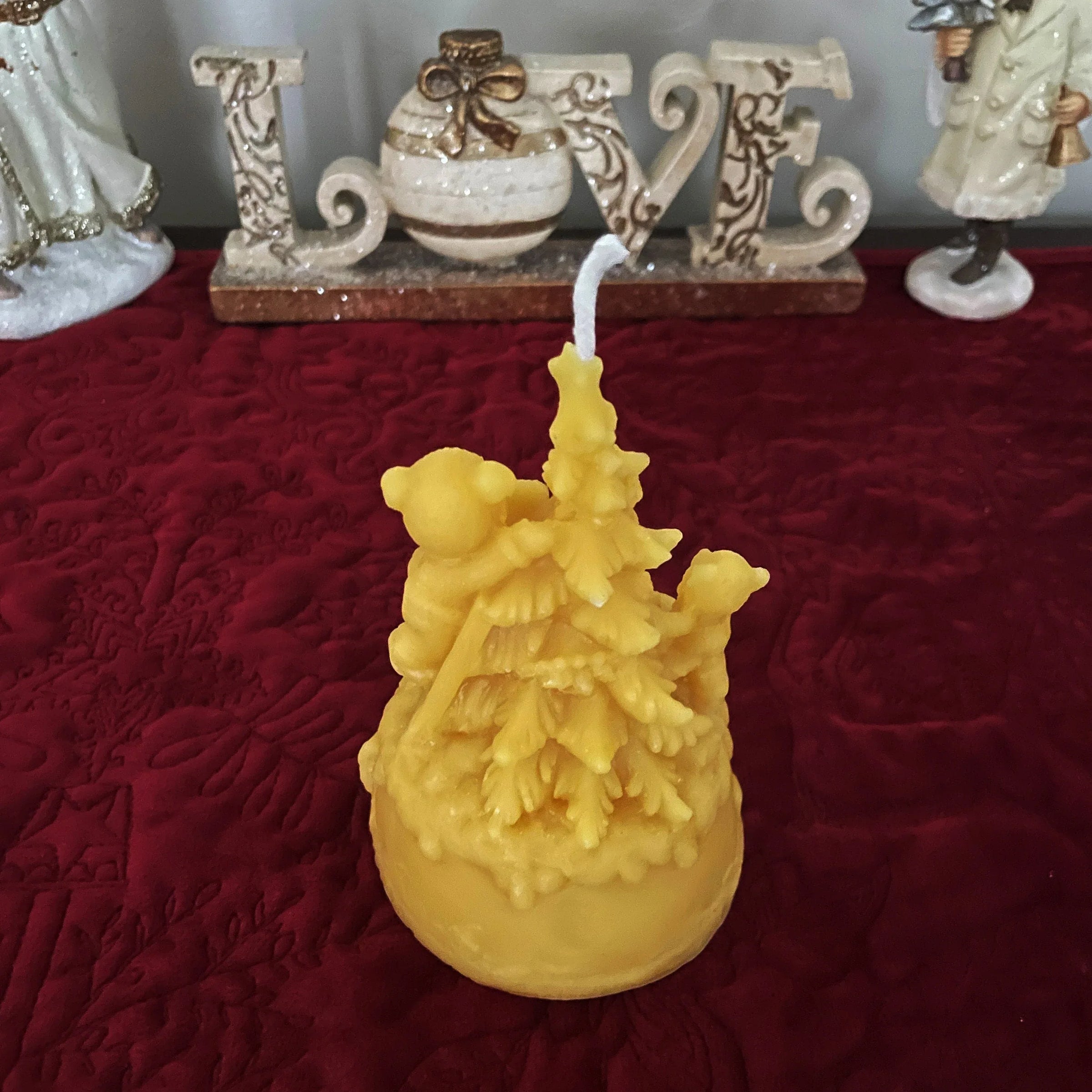 Teddy Bear Christmas Tree Beeswax Candles - BIG FRENCHIES