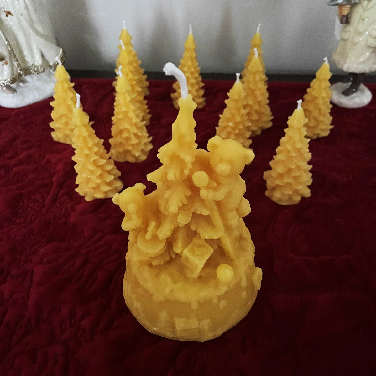 Teddy Bear Christmas Tree Beeswax Candles - BIG FRENCHIES