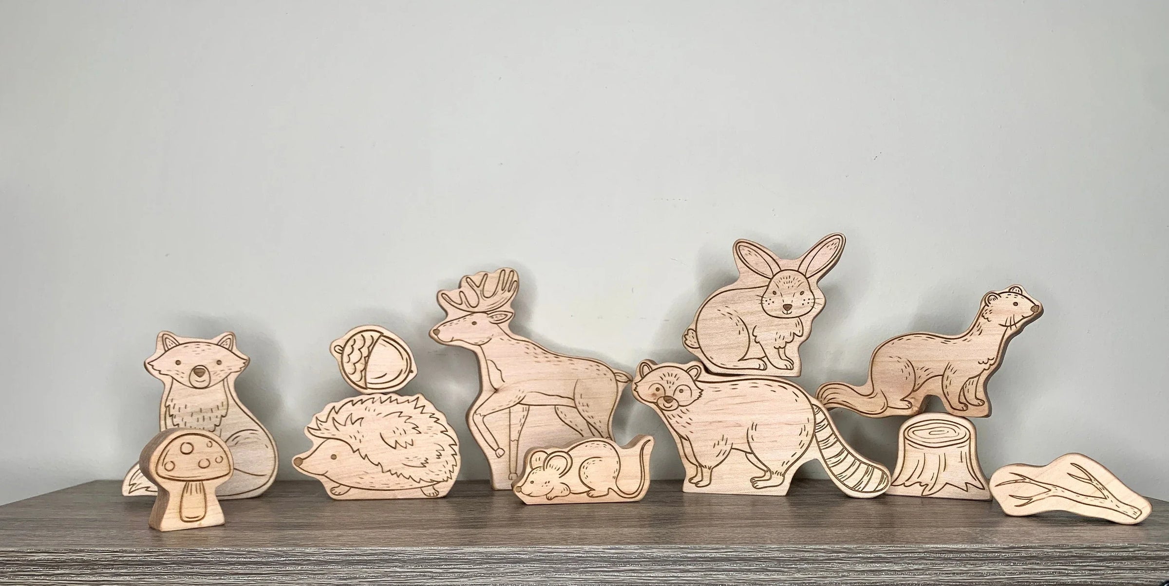 Woodland Creatures Animals Pretend Play Set - BIG FRENCHIES