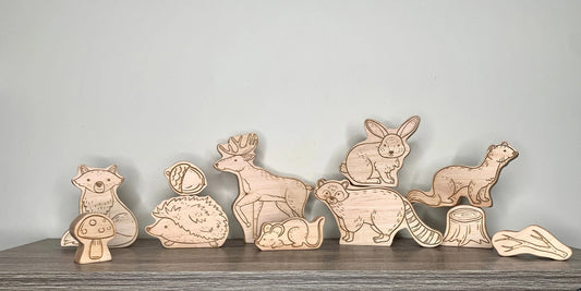 Woodland Creatures Animals Pretend Play Set - BIG FRENCHIES