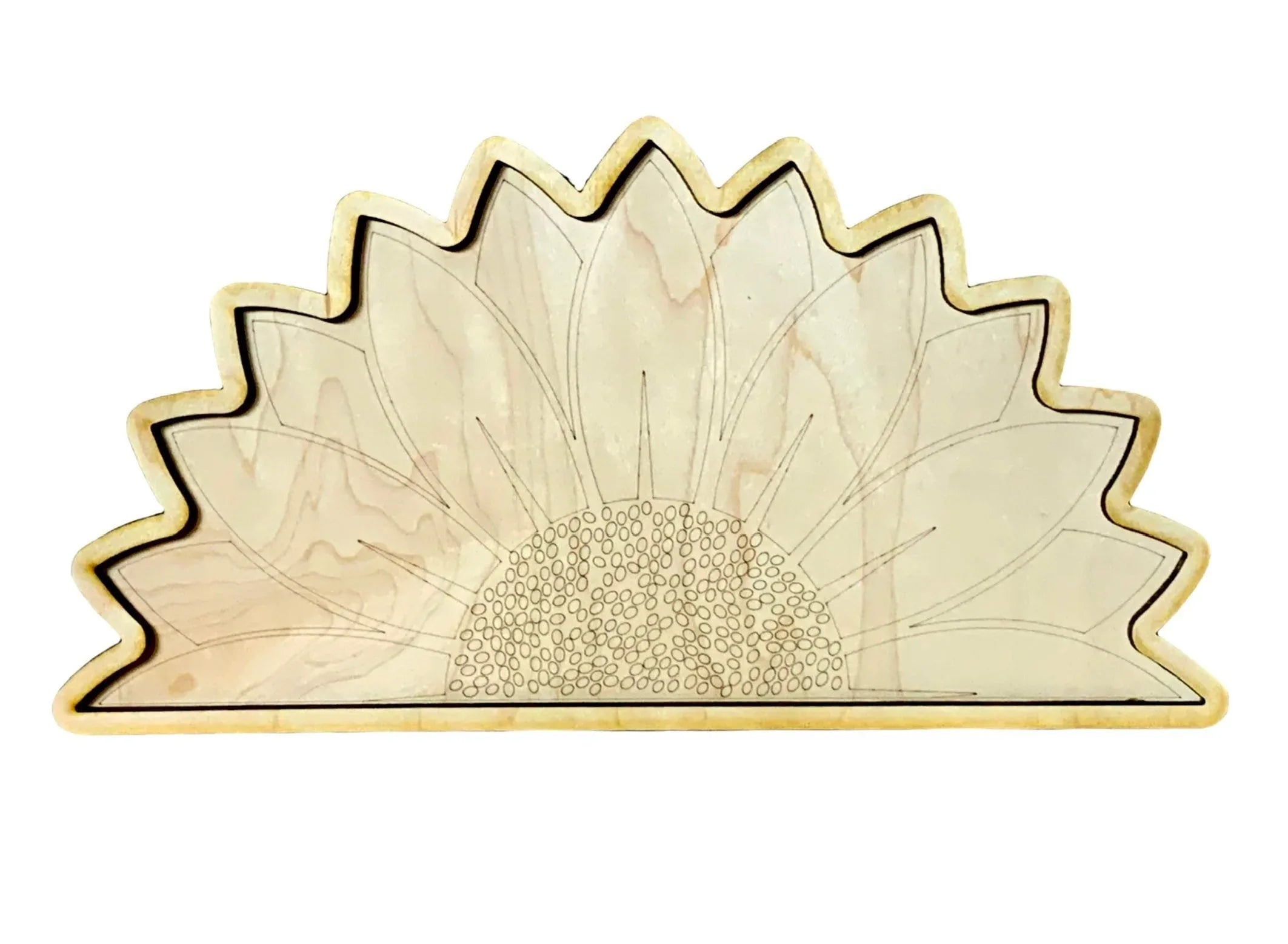 Handcrafted Sunflower Wooden Puzzle - BIG FRENCHIES