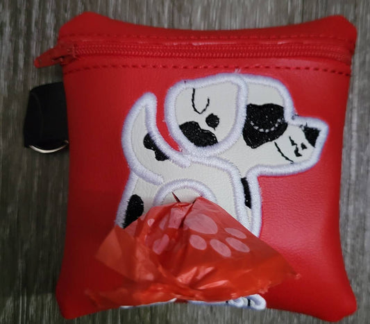 Dalmatian Poop Bag Pouch - gift for dog lover - Zippered poop bag holder- Gift for Dog Walker - veterinarian - dog groomer - BIG FRENCHIES