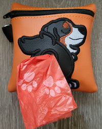 Bernese Mountain Dog Poop Bag Pouch - gift for dog lover - Zippered poop bag holder- Gift for Dog Walker - veterinarian - dog groomer - BIG FRENCHIES