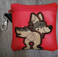 German Shepard Poop Bag Pouch - gift for dog lover - Zippered poop bag holder- Gift for Dog Walker - veterinarian - dog groomer - BIG FRENCHIES