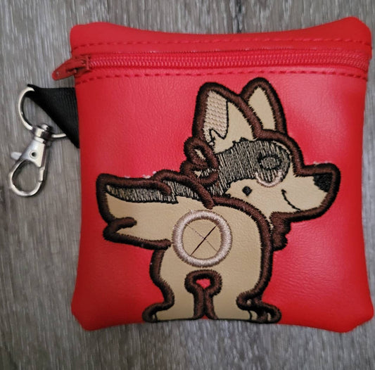 German Shepard Poop Bag Pouch - gift for dog lover - Zippered poop bag holder- Gift for Dog Walker - veterinarian - dog groomer - BIG FRENCHIES