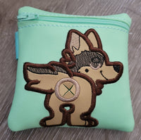 German Shepard Poop Bag Pouch - gift for dog lover - Zippered poop bag holder- Gift for Dog Walker - veterinarian - dog groomer - BIG FRENCHIES